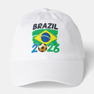 Brazil 2026 Soccer Fan Design with Flag Colors Foo Hat