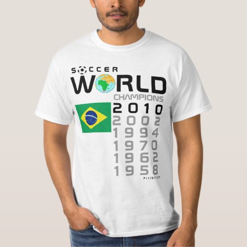 Brazil 5 Times World Cup Champions T_Shirt
