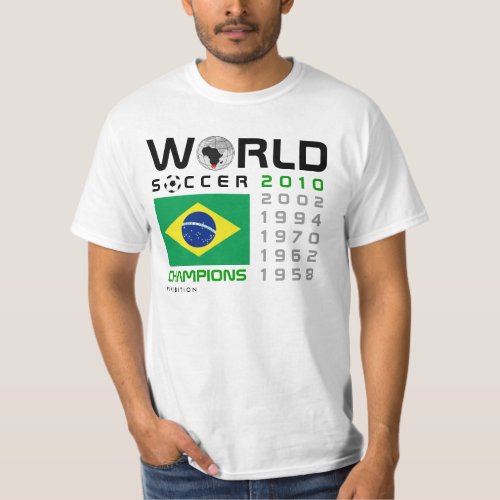 Brazil 5 Times World Cup Champions T_Shirt 2