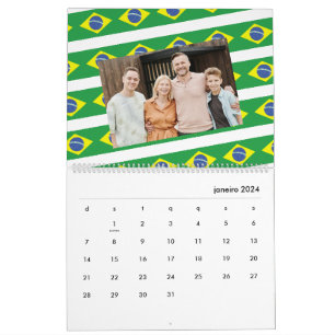 Brazil Add Your Photo Brazilian Flag 2026 Calendar