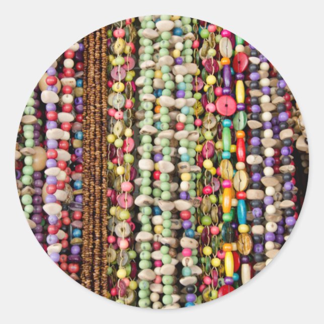 Brazil, Amazon, Manaus. Typical Brazilian Classic Round Sticker (Front)