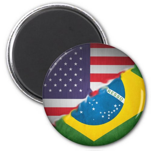 brazil and america magnet