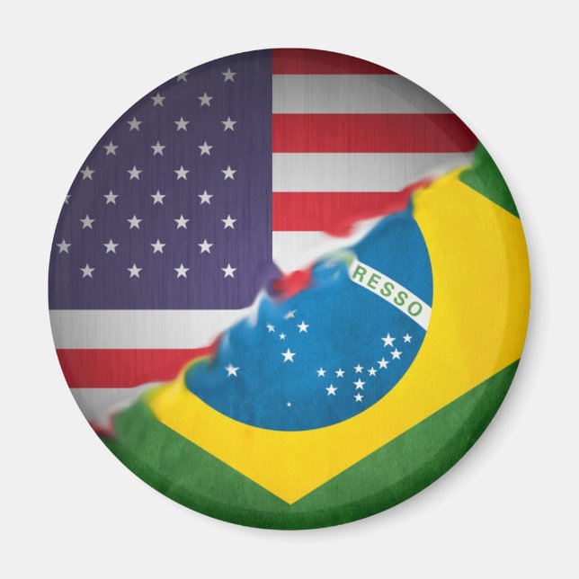 brazil and america magnet (Front)