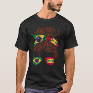 Brazil and Grenada Mix Half Brazilian half Grenadi T-Shirt