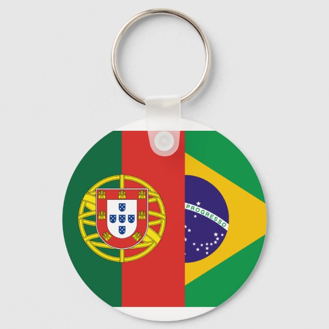 Brazil And Portugal, hybrids Keychain (Front)