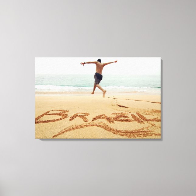 BRAZIL. Barechest man wearing a swimming suit Canvas Print (Front)