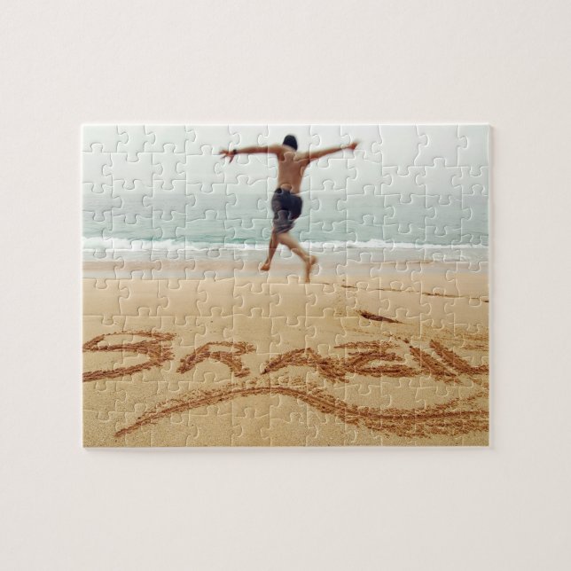 BRAZIL. Barechest man wearing a swimming suit Jigsaw Puzzle (Horizontal)