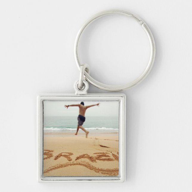 BRAZIL. Barechest man wearing a swimming suit Keychain (Front)