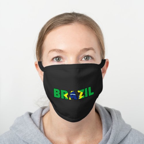 Brazil Black Cotton Face Mask