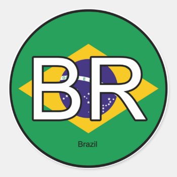 Brazil Brasil Euro Sticker by allworldtees at Zazzle