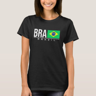 Brazil Brasil Flag Brazilian Country Code Bra Spor T-Shirt