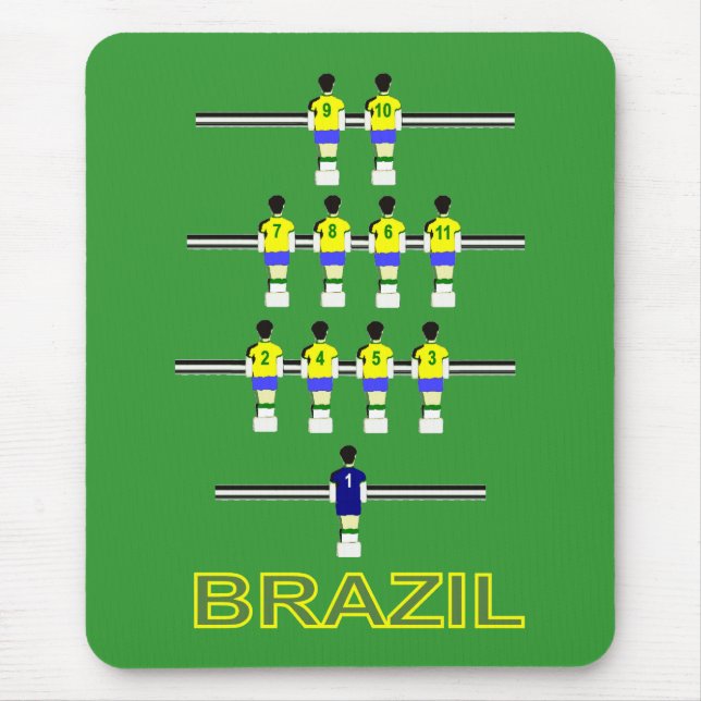Brazil Brasil retro 1970 Table football fusball Mouse Pad (Front)