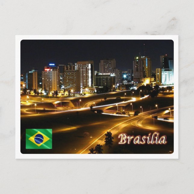 Brazil - Brasilia by Night - Postcard (Front)
