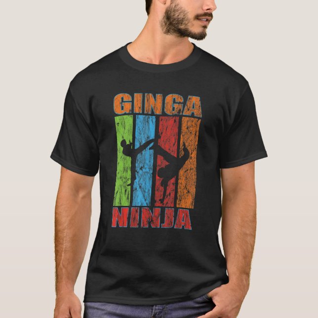 Brazil Brazilian Dance Karate Sports Fighter Capoe T-Shirt (Front)