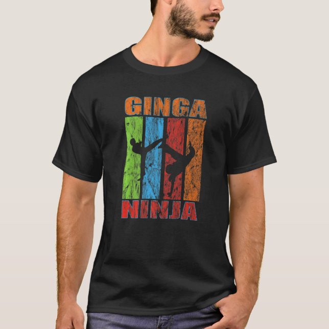 Brazil Brazilian Dance Karate Sports Fighter Capoe T-Shirt (Front)