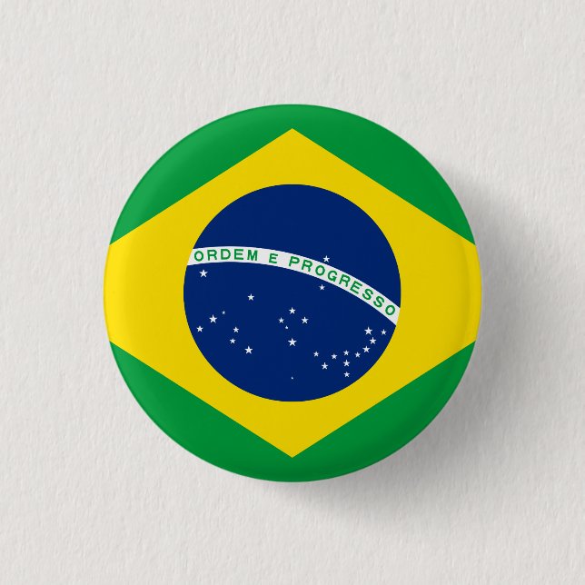 Brazil (Brazilian) Flag Button (Front)