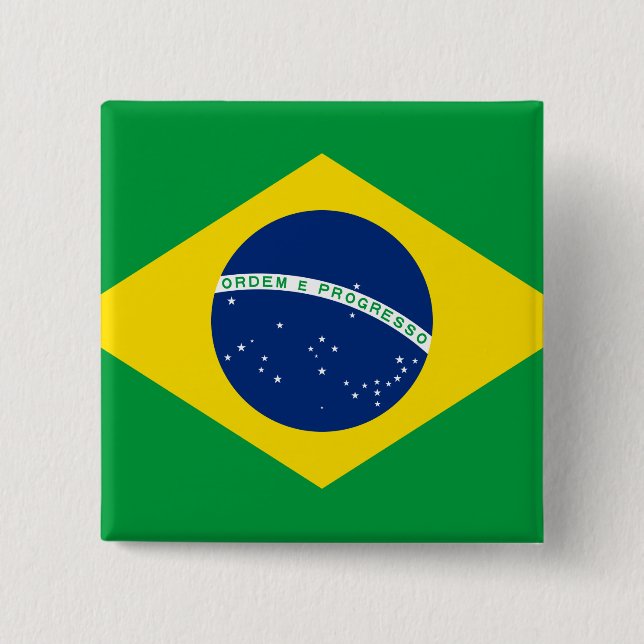 Brazil (Brazilian) Flag Button (Front)