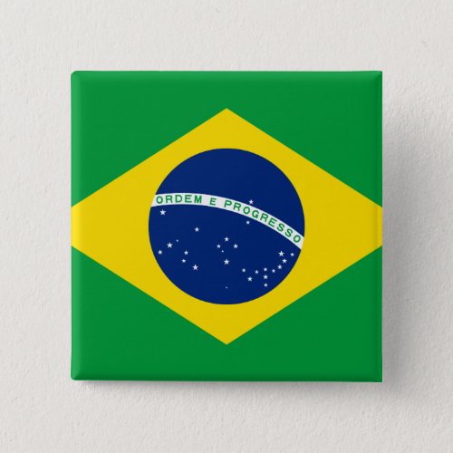 Brazil Brazilian Flag Button