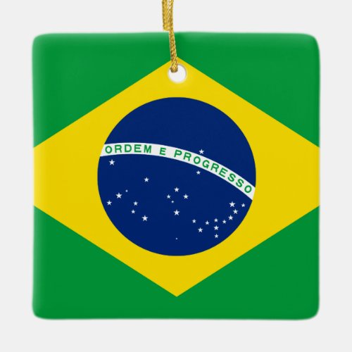 Brazil Brazilian Flag Ceramic Ornament