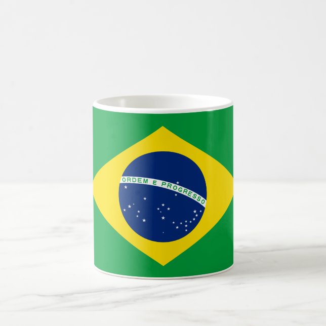 Brazil (Brazilian) Flag Coffee Mug (Center)