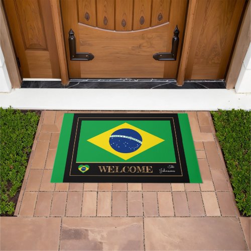 Brazil  Brazilian Flag house sports Welcome Doormat