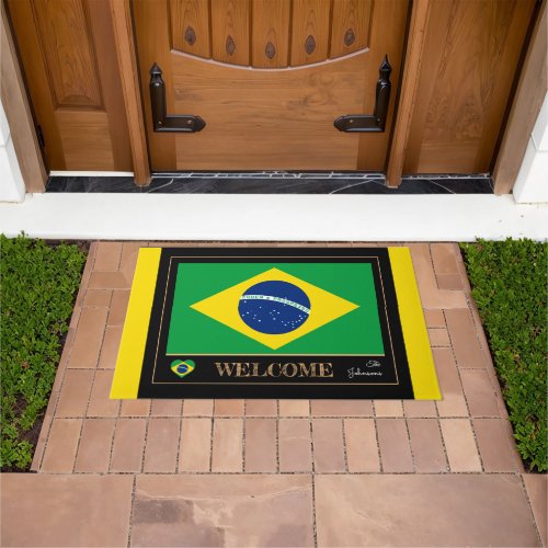Brazil  Brazilian Flag house sports Welcome Doormat