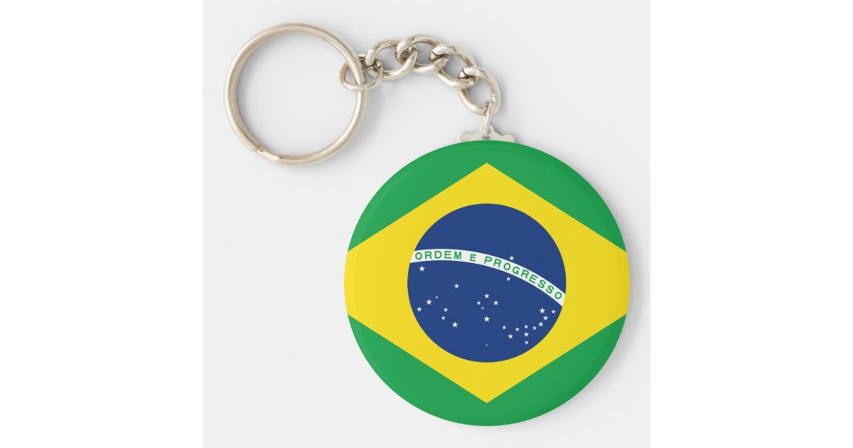 Brazil (Brazilian) Flag Keychain | Zazzle
