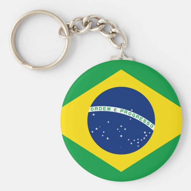 Brazil (Brazilian) Flag Keychain (Front)