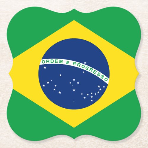 Brazil Brazilian Flag Paper Coaster