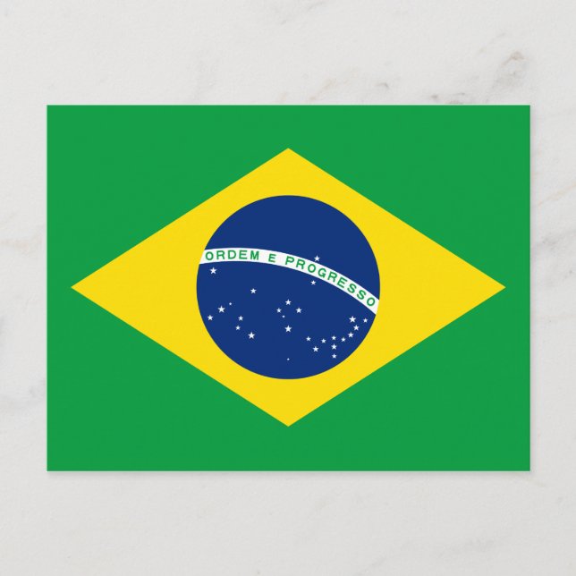 Brazil (Brazilian) Flag Postcard (Front)