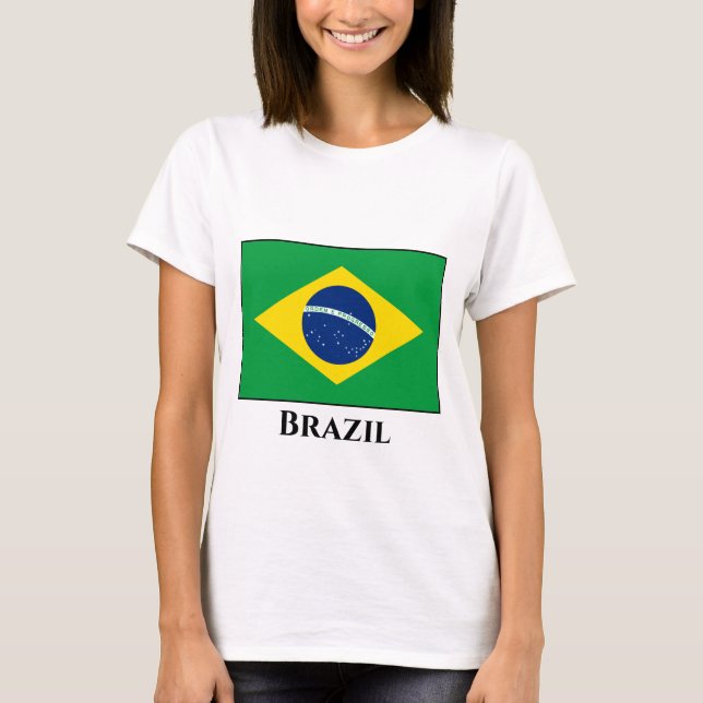 Brazil (Brazilian) Flag T-Shirt (Front)