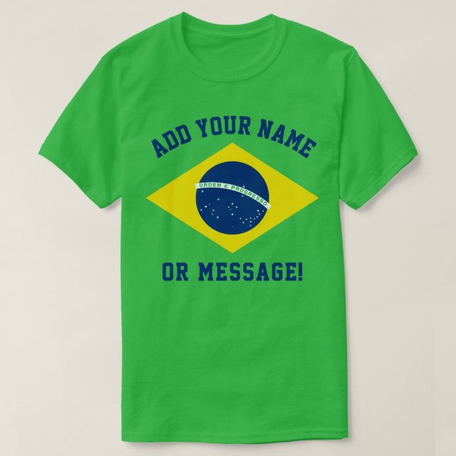 Brazil Brazilian Flag T-Shirt (Design Front)