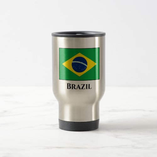 Brazil Brazilian Flag Travel Mug