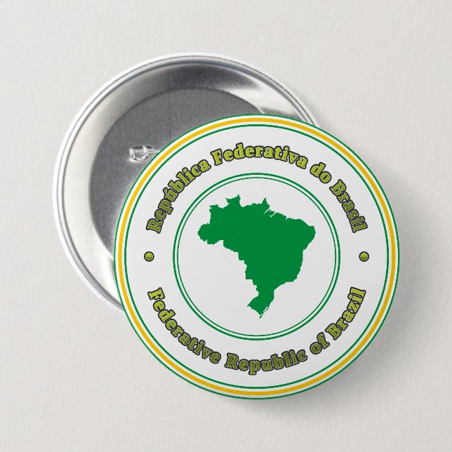 Brazil Button (Front & Back)