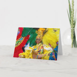 Brazil Carnival Folded Blank Greeting Card