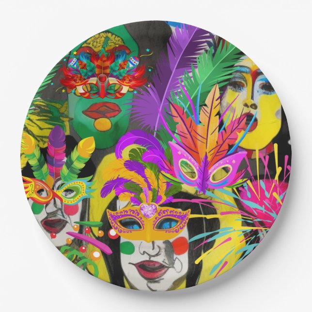 Brazil Carnival Paper Plates (Front)