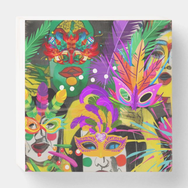 Brazil Carnival Wooden Box Sign (Front Horizontal)