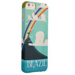 brazil christ the redeemer vintage travel poster barely there iPhone 6 plus case