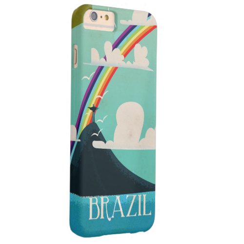 brazil christ the redeemer vintage travel poster barely there iPhone 6 plus case