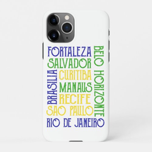 Brazil City Names Rio de Janeiro Sao Paulo   iPhone 11Pro Case