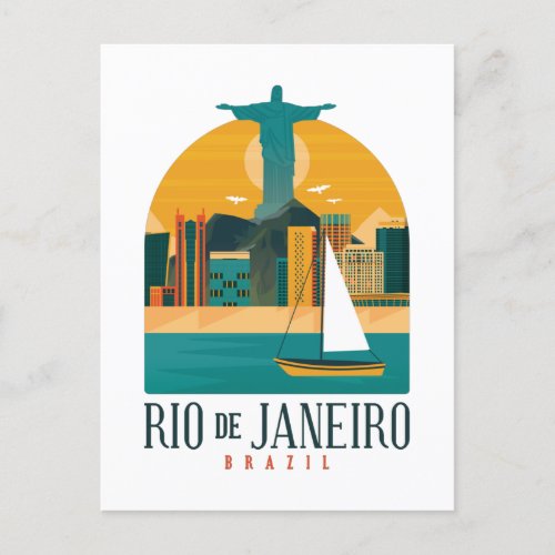 Brazil City Rio de Janeiro Vintage Postcard