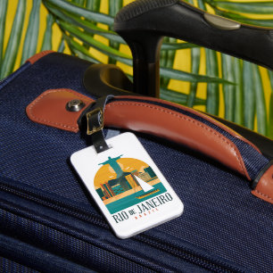 Brazil City Rio de Janeiro Vintage Travel Luggage Tag
