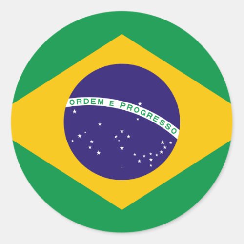 brazil classic round sticker