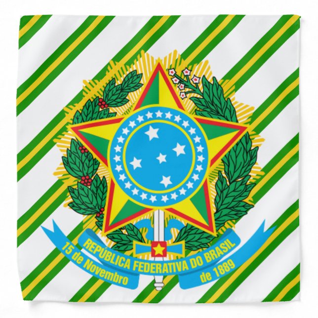 Brazil coat arms bandana (Front)