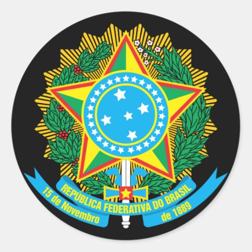 Brazil Coat Arms Sticker