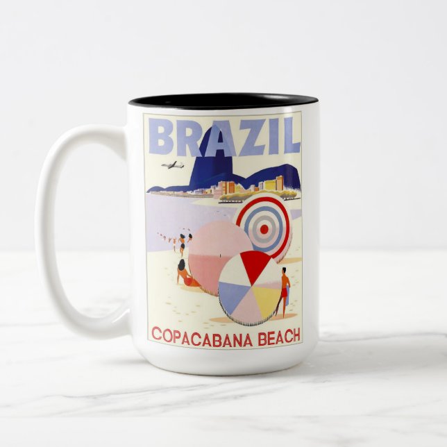 BRAZIL COPACABANA  Two-Tone COFFEE MUG (Left)