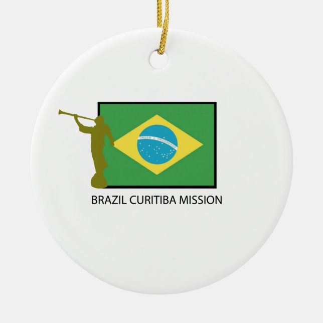 BRAZIL CURITIBA MISSION LDS CERAMIC ORNAMENT (Front)