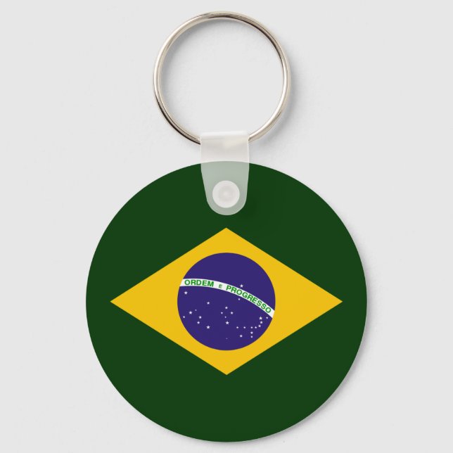 Brazil diamond - emblem of the Brazilian flag Keychain (Front)