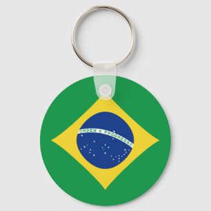 Brazil Fisheye Flag Keychain