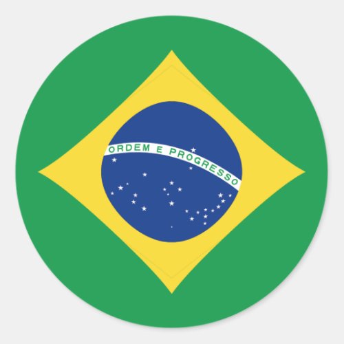 Brazil Fisheye Flag Sticker